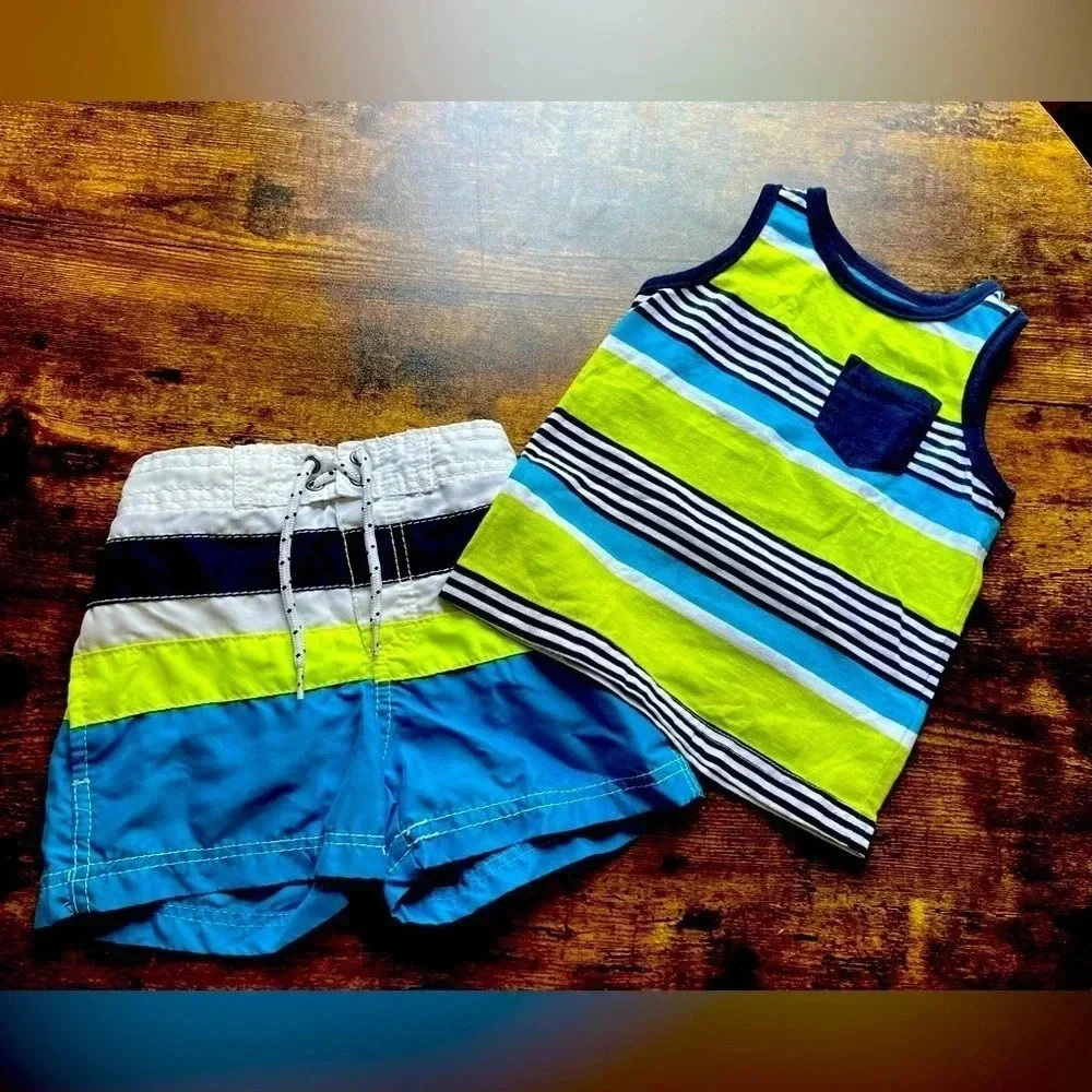 SET: Baby boy, Carter’s swim trunks + jumping beans. Size: 12M